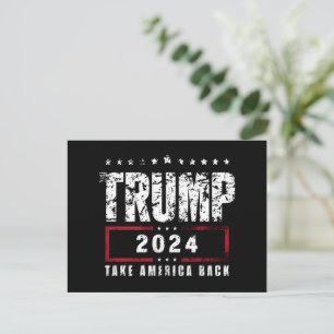 Carte Postale Donald Trump 2024 Reprenez l'élection de l'Amériqu