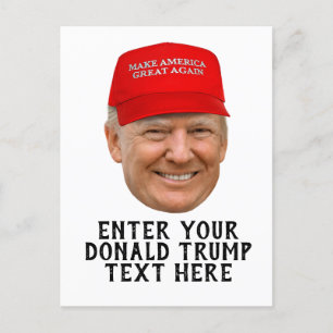 CARTE POSTALE DONALD TRUMP MAGA PERSONNALISÉ