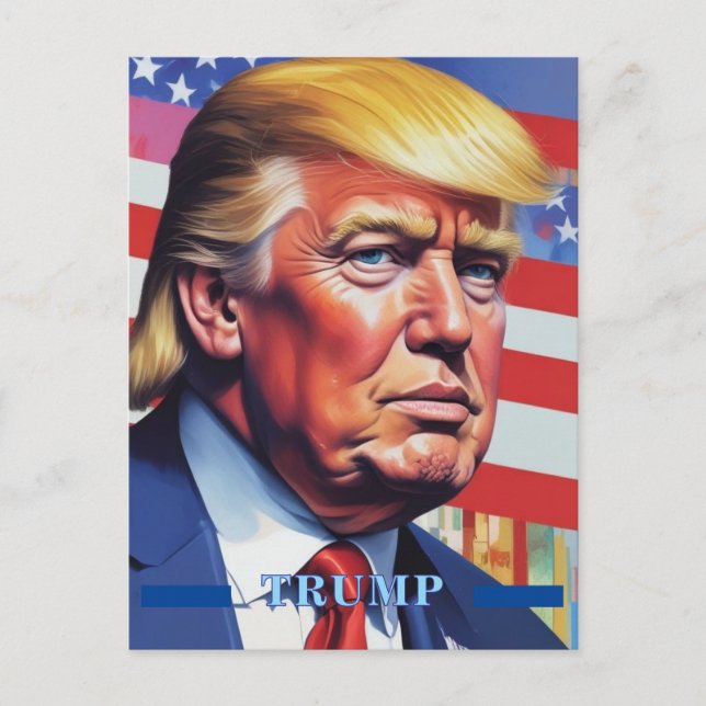Carte Postale Donald Trump Pop Art (Devant)