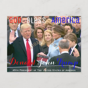 Carte Postale Donald Trump prêtant serment 20 janvier