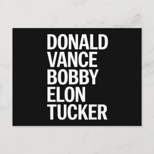 Carte Postale Donald Vance Bobby Elon et Tucker