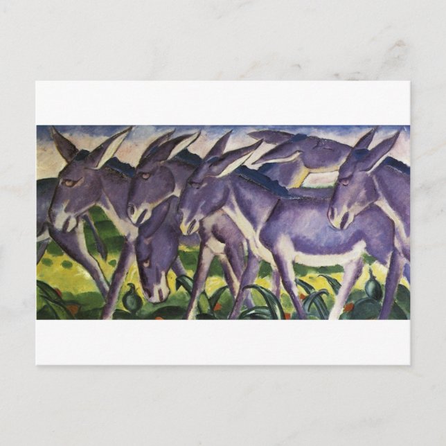Carte Postale Donkey Frieze par Franz Marc (Devant)