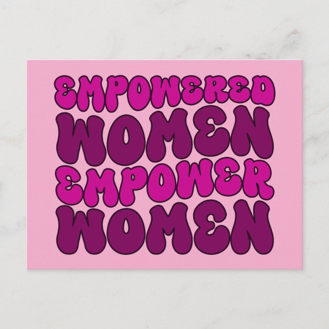 Carte Postale Donner aux femmes les moyens d'autonomiser les fem (Devant)