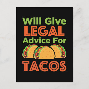 Carte Postale Donner des conseils juridiques pour Tacos Avocat A