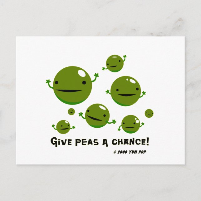 Carte Postale Donnez à des pois une occasion (Devant)