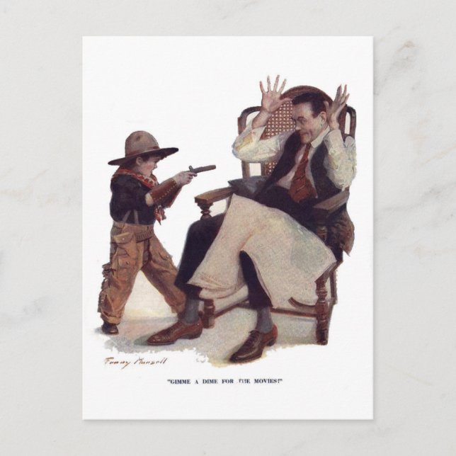 Carte Postale Donnez-moi un Dime pour les films ! (Devant)