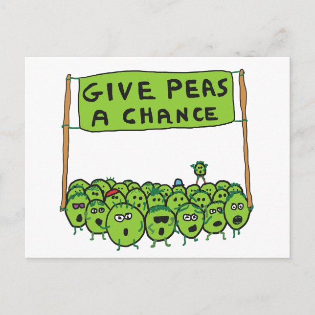 Carte Postale Donnez Une Chance Aux Pois (Devant)