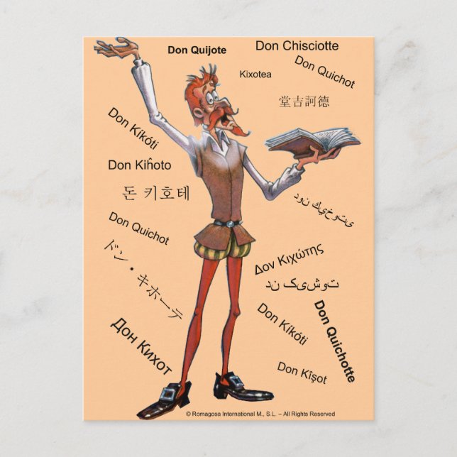 Carte Postale DONQUIXOTE EN TRADUCTION - 400 ANS - Cervantes (Devant)