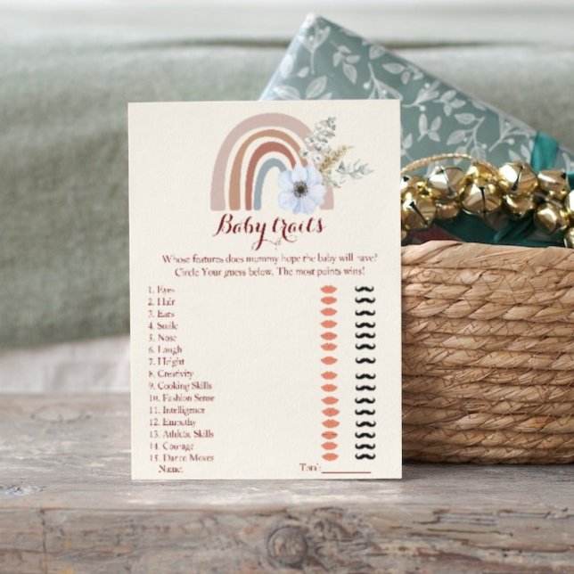Carte Postale Dont les caractéristiques fait maman baby shower j (Créateur téléchargé)