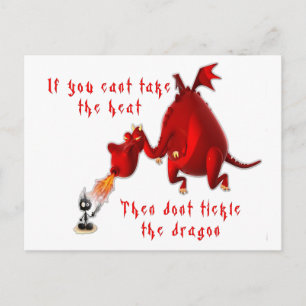 Carte Postale Dont Tickle the Dragon...