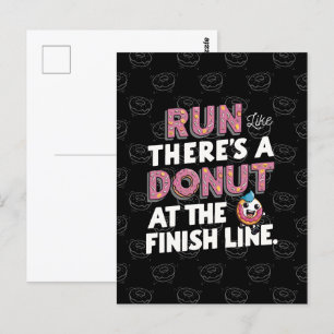 Carte Postale Donut à la ligne finale Funny Fitness Motivation
