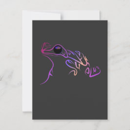 Carte Postale Doodle de grenouille stylisé