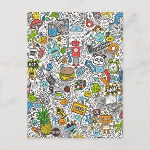 Carte Postale Doodle de la BD