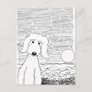 Carte Postale Doodle d'or sur la plage