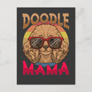 Carte Postale Doodle Mama Propriétaire de chien Goldendoodle Amo