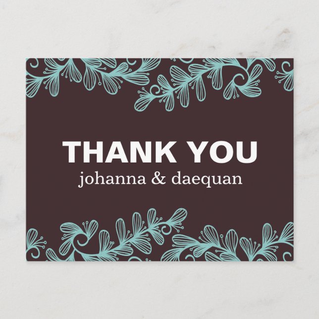 Carte Postale Doodles Feuille (Devant)