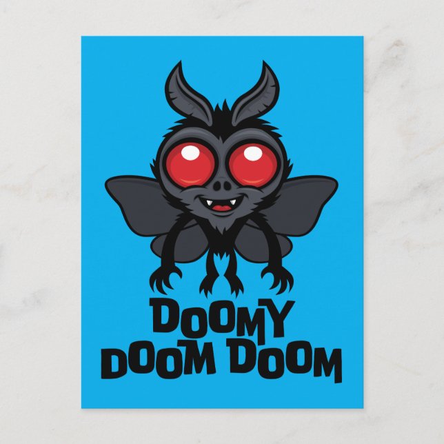 Carte Postale Doomy Doom Doom Mothman Cryptide Mignon (Devant)