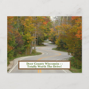 carte postale, "DOOR COUNTY (WIS.)—WORLD THE DRIVE