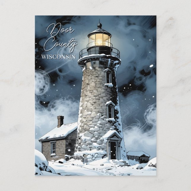 Carte Postale Door County, Wisconsin | Winter Poem (Devant)