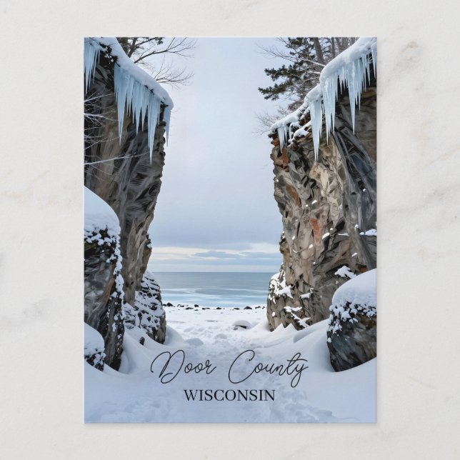 Carte Postale Door County, Wisconsin | Winter Poem (Devant)