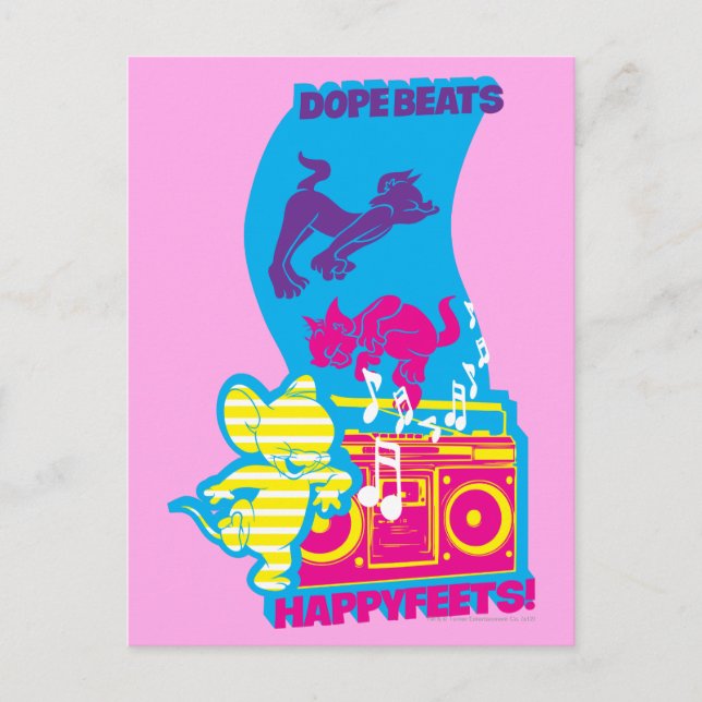 Carte Postale Dope bat les pieds heureux (Devant)
