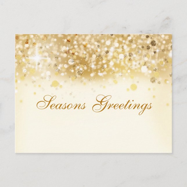 Carte postale d'or scintillante de Noël de (Devant)
