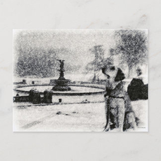 Carte Postale "Doré neigeux par la fontaine de Bethesda" Central
