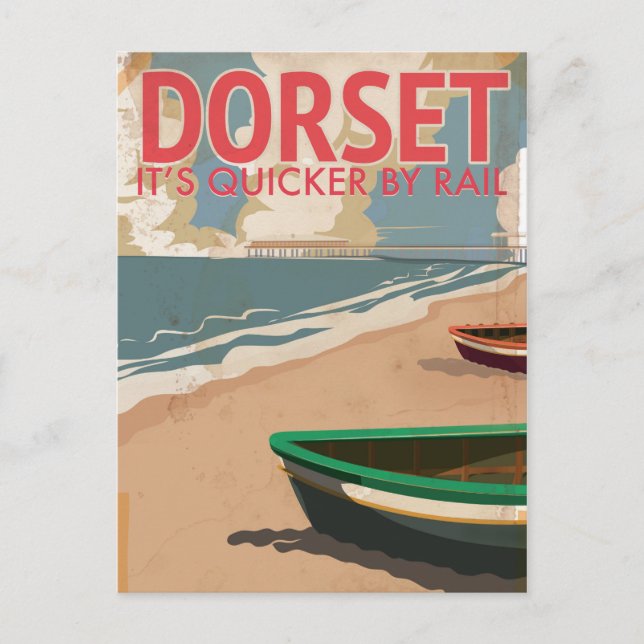 Carte Postale Dorset, Angleterre Locomotive Vintage Affiche de v (Devant)