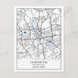 Carte Postale Dortmund Deutschland City Map Voyage simple