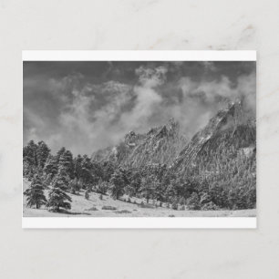 Carte Postale Dosage Rocheux De La Neige Boulder Colorado BW