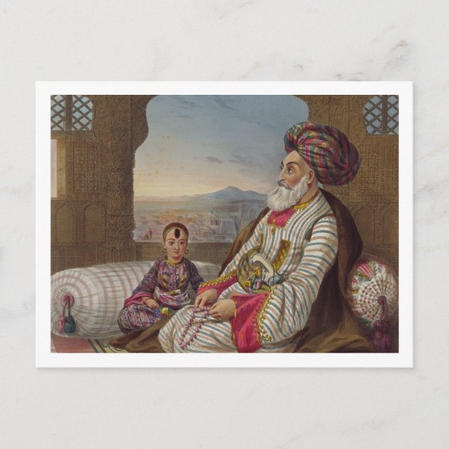 Carte Postale Dost Mahommed (1793-1863) Roi de Caubul et son Y (Devant)