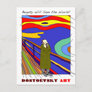 Carte postale Dostoïevski art "Munch"