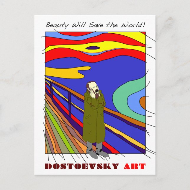 Carte postale Dostoïevski art "Munch" (Devant)