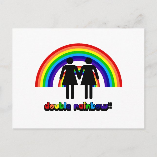 Carte Postale Double arc-en-ciel (Devant)