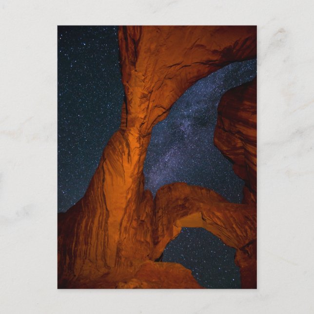 Carte Postale Double Arche Et Voie Lactée - Utah (Devant)