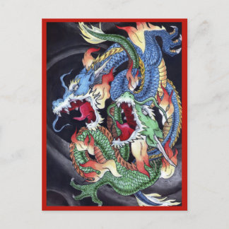 Carte Postale Double dragons