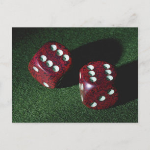 Carte Postale Double six dés