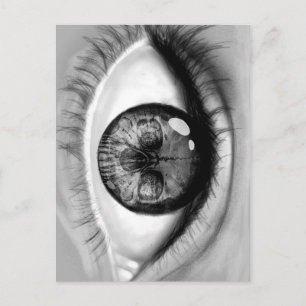 Carte Postale Double vision de l'oeil du crâne