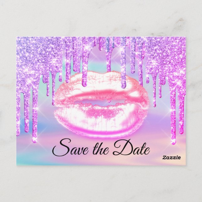 Carte Postale Douce 16ème nuptiale Quinceanera Kiss perches rose (Dos)