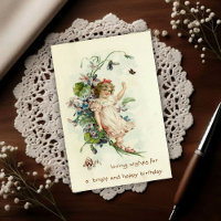 Douce Anniversaire Fille Florale Vintage 1908