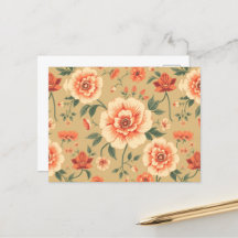 douce majestueuse rose pâle motif vintage