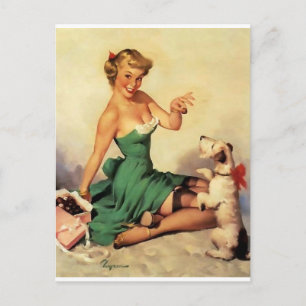 Carte Postale Douce Treat Pin Up