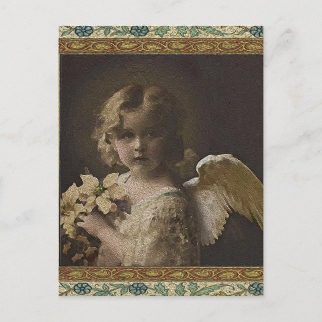 Carte Postale Douceur - petite fille Angel (Devant)