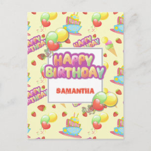 Carte Postale Douceurs colorées Anniversaire