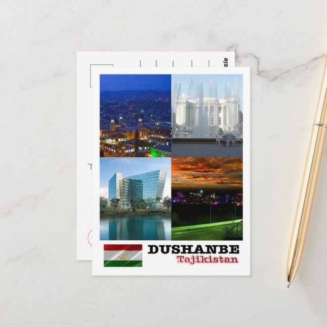 Carte Postale Douchanbé - Mosaïque - Tadjikistan - (Devant/Arrière en situation)