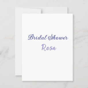 Carte Postale Douche de mariée violet ajouter nom date élégantst