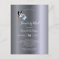 Douche par la cigogne de courrier bébé garçon arge