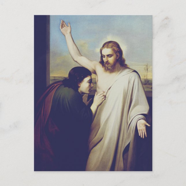 Carte Postale Douter de Saint Thomas par Silvestro Lega (Devant)