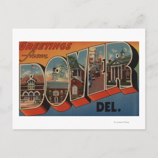 Carte Postale Douvres, DelawareGrandes lettres ScènesDouvres, DE (Devant)