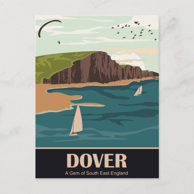 Carte Postale Douvres, un bijou du sud-est de l'Angleterre (Devant)